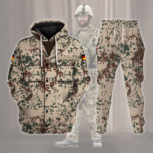 Gearfuller Bundeswehr Afghanistan Uniform Costume Hoodie Sweatshirt T-Shirt Tracksuit